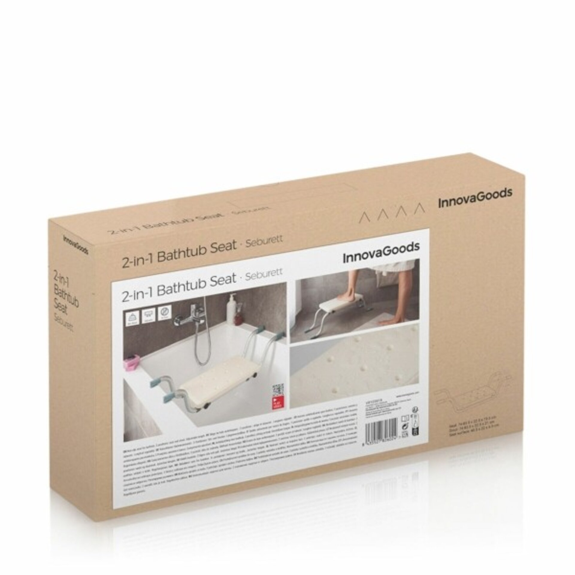 Asiento para Bañera Antideslizante 2 en 1 Seburett InnovaGoods - 12